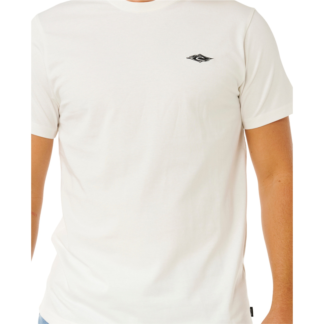 2026 Rip Curl Mens Streamline Embroid T-Shirt 10XMTE - White